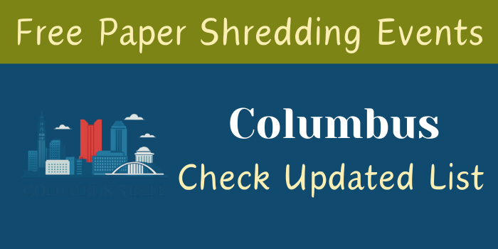 Free Paper Shredding Events In Columbus